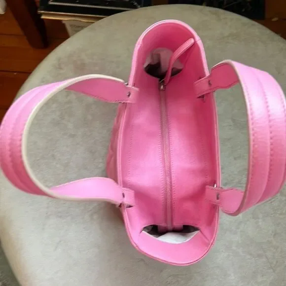 Authentic  *Chanel* COQUETTE-GIRL Barbie-Pink Sm Paris Biarritz Tote READ - Picture 4 of 16